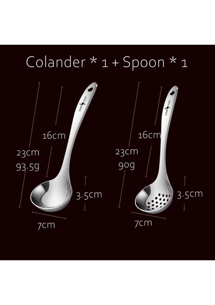 Lfgb Sertifikası 304 Paslanmaz Çelik Çorba Kaşığı ve Süzgeç Lüks Kepçe Servis Seti Ev Yemek Takımı Sofra Takımı Yemek Takımı (Yurt Dışından)