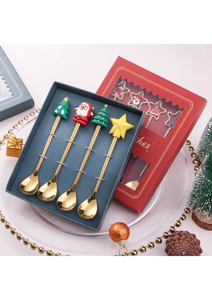 Noel Çatal Bıçak Takımı Kaşık Çatal Seti Elk Hediyesi Noel Ağacı Kardan Adam Noel Baba Dekorasyonu Tatlı Kaşığı Meyve Çatalı Kahve Kaşığı (Yurt Dışından) fiyatları