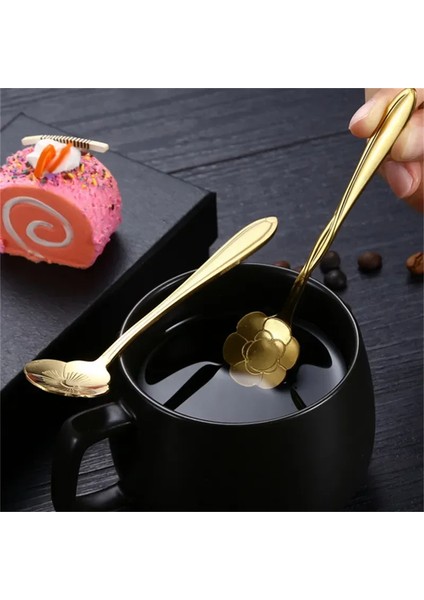 8 Adet Paslanmaz Çelik Kiraz Gül Çiçek Altın Kepçe Kahve Kaşığı Hediyeler Mutfak Tatlı Çay Aksesuarları Sofra Dekorasyon Seti (Yurt Dışından) fırsatları