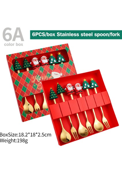 Yaratıcı Noel Baba Paslanmaz Çelik Çatal Kaşık Yaratıcı Sofra Takımı Hediye Seti Yeni Yıl Partisi Masa Dekoru Yaratıcı Tatil Hediyeleri (Yurt Dışından)