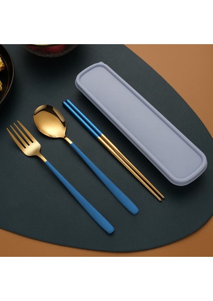 3'ü 1 Arada Sofra Takımı Gümüş/altın Rengi Paslanmaz Çatal ve Kaşık Yemek Çubuğu Seti Paslanmaz Çelik Ambalaj Kutusu ile (Yurt Dışından) modelleri