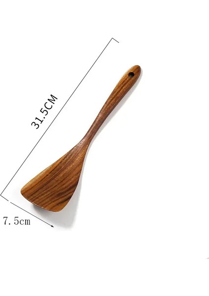 Tayland Tik Doğal Ahşap Sofra Takımı Kaşık Pirinç Süzgeci Çorba Kepçesi Pişirme Çorba Kaşıkları Kepçe Mutfak Seti Alet (Yurt Dışından)