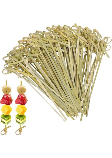 Şarküteri Kokteyli Seçimleri Doğal Bambu Düğüm Şişler Için Kürdanlar Mini Yemek Çubukları Içecek Meyve Süslemeleri Için Şık Kürdanlar (Yurt Dışından) fiyatları