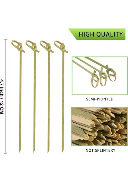 Şarküteri Kokteyli Seçimleri Doğal Bambu Düğüm Şişler Için Kürdanlar Mini Yemek Çubukları Içecek Meyve Süslemeleri Için Şık Kürdanlar (Yurt Dışından) modelleri
