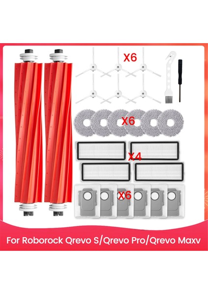 Roborock Qrevo S/qrevo Pro/qrevo Maxv Robot Süpürge Yedek Parçaları Için Aksesuar Kiti (Yurt Dışından)