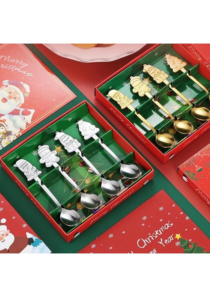 Noel Çay Kaşığı Seti Karıştırma Kaşığı Çorba Kaşığı Yaratıcı Noel Baba Kardan Adam Noel Ağacı Çay Kaşığı Karıştırma Karıştırma Tatil (Yurt Dışından) fiyatları