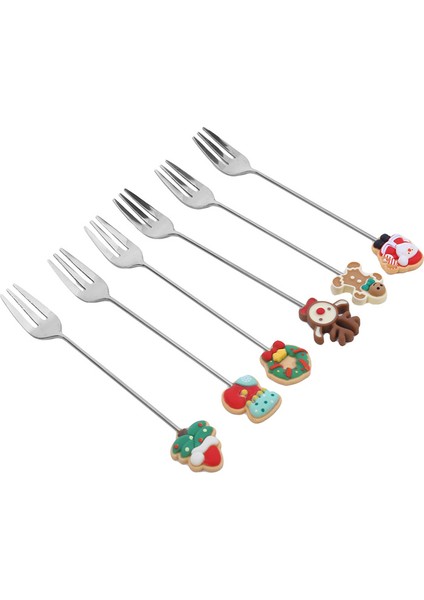 Noel Hediyesi Deko Sofra Takımı Çatal Bıçak Takımı Elk Noel Ağacı Süslemesi Tatlı Kaşığı Meyve Çatalı Kahve Kaşığı Çatal Bıçak Takımı Hediye (Yurt Dışından)