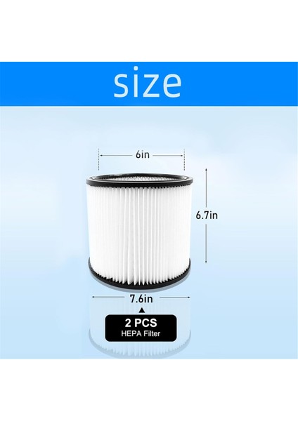 90304 Shop Vac 90304, 90350, 90333, 90585, 5 Galon ve Üzeri Islak/kuru Elektrikli Süpürgeler Için Yedek Filtre (Yurt Dışından) fiyatları