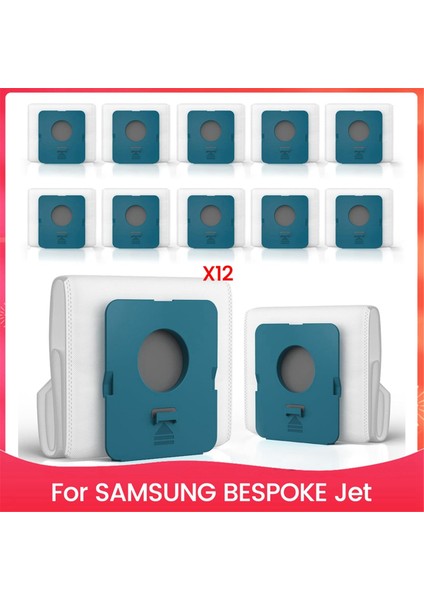 Samsung Bespoke Jet Kablosuz Dikey Elektrikli Süpürge Için 12 Paket VCA-ADB953 Toz Torbası, Parça VCA-ADB953/AA ile Karşılaştırın (Yurt Dışından)