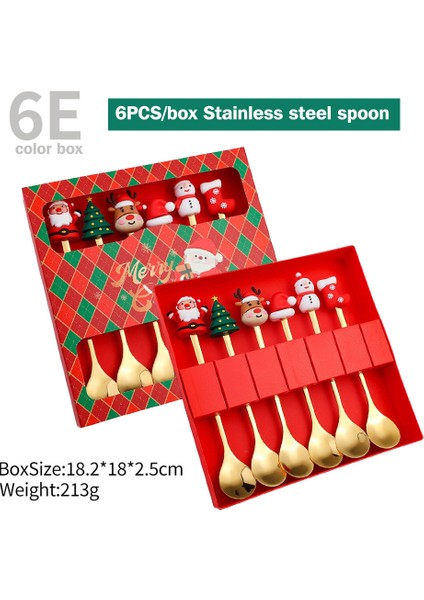 Yaratıcı Noel Baba Paslanmaz Çelik Çatal Kaşık Yaratıcı Sofra Takımı Hediye Seti Yeni Yıl Partisi Masa Dekoru Yaratıcı Tatil Hediyeleri (Yurt Dışından)