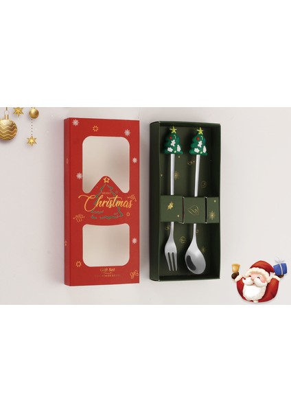 Parti Çatal Kaşık Setleri Noel Paslanmaz Çelik Yaratıcı Sofra Takımı Seti Glod Kaşık Çatal Dekorasyon Çatal Bıçak Takımı Hediye (Yurt Dışından)