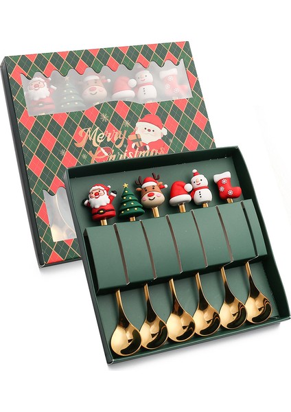 Parti Çatal Kaşık Setleri Noel Paslanmaz Çelik Yaratıcı Sofra Takımı Seti Glod Kaşık Çatal Dekorasyon Çatal Bıçak Takımı Hediye (Yurt Dışından) fiyatları