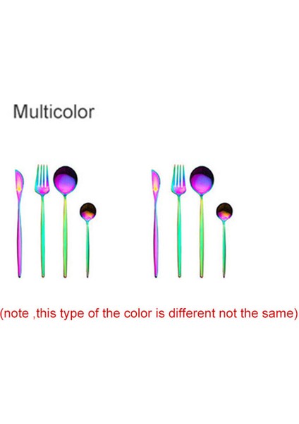 Altın Kaplama Yemek Takımları 304 Paslanmaz Çelik Çatal Bıçak Takımı Sofra Takımı Batı Biftek Gümüş Bıçak Çatal Çay Kaşığı Akşam Yemeği Mutfak P1 (Yurt Dışından)