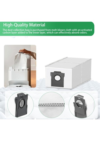 Dreame D10 Plus Gen 2 Robot Süpürge Yedek Parça Aksesuarları, Silindir Fırça Bezi Yan Fırça Filtreleri Toz Torbaları (Yurt Dışından)