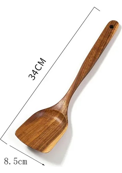 Tayland Tik Doğal Ahşap Sofra Takımı Kaşık Pirinç Süzgeci Çorba Kepçesi Pişirme Çorba Kaşıkları Kepçe Mutfak Seti Alet (Yurt Dışından)