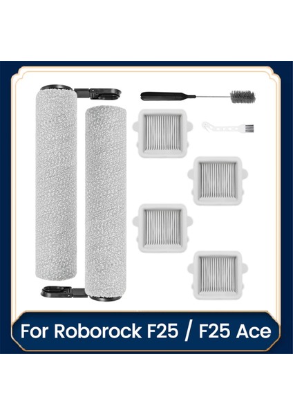 Roborock F25 / F25 Ace Islak Kuru Elektrikli Süpürge Aksesuarları Için 8 Adet Silindir Fırça Filtresi Yedeği (Yurt Dışından)