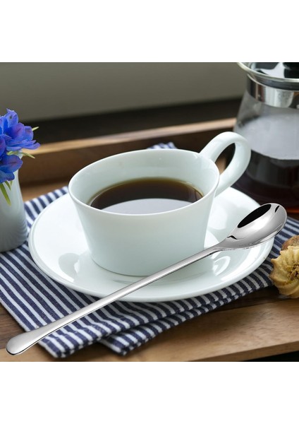 Paslanmaz Çelik Yuvarlak Başlı Uzun Saplı Buzlu Çay Kaşığı, Kahve Kokteylleri, Sütlü Çaylar, Sütlü Içecekler Için Idealdir. (Yurt Dışından) fiyatları