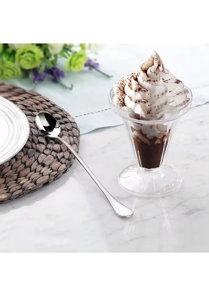 Paslanmaz Çelik Yuvarlak Başlı Uzun Saplı Buzlu Çay Kaşığı, Kahve Kokteylleri, Sütlü Çaylar, Sütlü Içecekler Için Idealdir. (Yurt Dışından) modelleri
