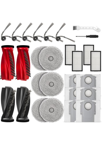 Saros 10R G20S Ultra Robot Süpürgeler Için Ana Yan Fırça Hepa Filtre Paspas Bezi Toz Torbaları (Yurt Dışından)