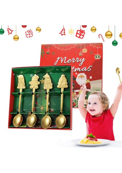 Paslanmaz Çelik Noel Kaşıkları Noel Kahve Çay Kaşıkları Seti Paslanmaz Çelik Noel Baba Kardan Adam Noel Ağacı Tatlı Çay (Yurt Dışından) fiyatları
