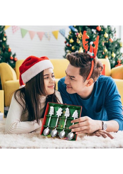 Paslanmaz Çelik Noel Kaşıkları Noel Kahve Çay Kaşıkları Seti Paslanmaz Çelik Noel Baba Kardan Adam Noel Ağacı Tatlı Çay (Yurt Dışından) fırsatları