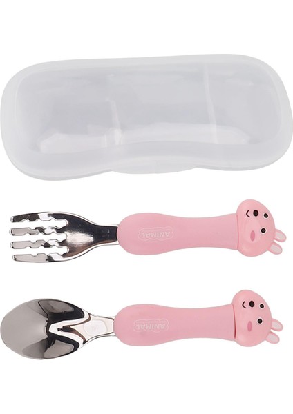 Paslanmaz Çelik Karikatür Çatal ve Kaşık Seti Bebek Beslenmesi Taşınabilir Hayvan Sofra Takımı Eğitim Gereçleri (Yurt Dışından) fiyatları