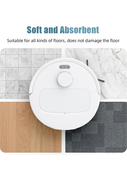 Ecovacs Deebot T30 Pro Omni, T30S Pro, X5, X2, T50 Omni, T50 Pro, Robot Süpürge, Tekrar Kullanılabilir Yedek Paspas Için Mendiller (Yurt Dışından)