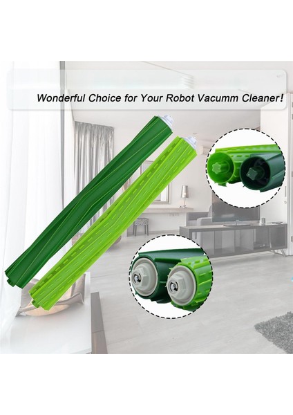 Irobot Roomba S9 9150 / S9+ Plus 9550 S Serisi Elektrikli Süpürge Için 2 Takım Kauçuk Rulo Fırça, Çok Yüzeyli Kauçuk Fırça (Yurt Dışından)