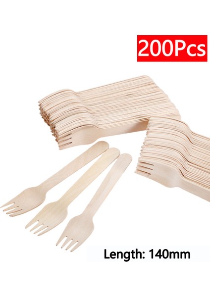 10-500 Adet Tek Kullanımlık Ahşap Çatal Bıçak Takımı/çatal Kaşık/kesici Bıçak Düğün Doğum Günü Parti Malzemeleri Mutfak Eşyası Tatlı Kek Kepçesi (Yurt Dışından)