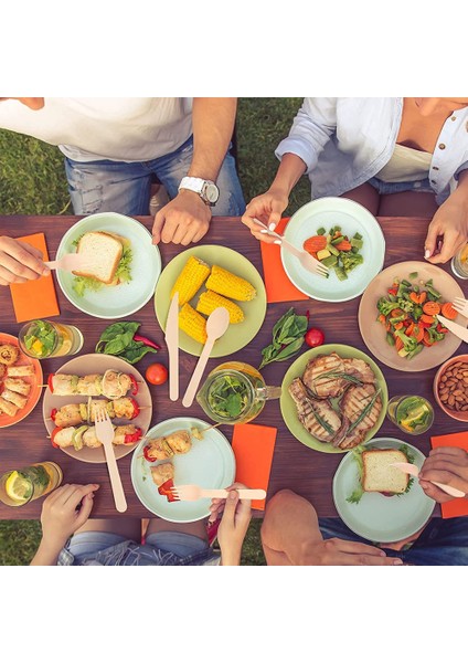 10-500 Adet Tek Kullanımlık Ahşap Çatal Bıçak Takımı/çatal Kaşık/kesici Bıçak Düğün Doğum Günü Parti Malzemeleri Mutfak Eşyası Tatlı Kek Kepçesi (Yurt Dışından) fırsatları