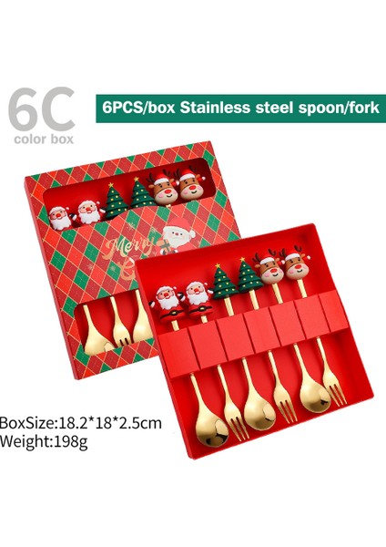 Yaratıcı Noel Baba Paslanmaz Çelik Çatal Kaşık Yaratıcı Sofra Takımı Hediye Seti Yeni Yıl Partisi Masa Dekoru Yaratıcı Tatil Hediyeleri (Yurt Dışından)