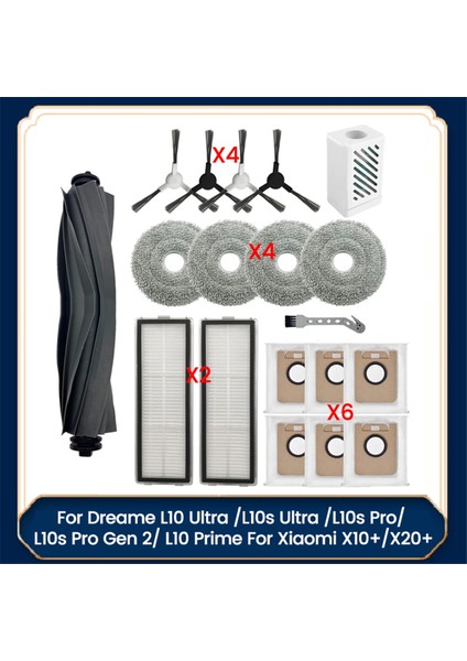 Dreame L10 Ultra /L10S Ultra /L10S PRO/L10S Pro Gen 2/L10 Prime Için Xiaomi X10+/X20+ Plus Elektrikli Süpürge Parçaları (Yurt Dışından)