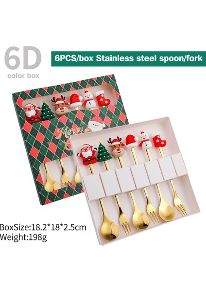 Yaratıcı Noel Baba Paslanmaz Çelik Çatal Kaşık Yaratıcı Sofra Takımı Hediye Seti Yeni Yıl Partisi Masa Dekoru Yaratıcı Tatil Hediyeleri (Yurt Dışından)