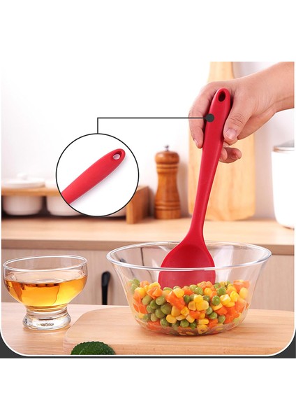 Adet Silikon Kepçe Uzun Saplı Çorba Kepçesi Salata Karıştırma Kaşığı Isıya Dayanıklı Pişirme Kaşığı Yapışmaz Yemek Kaşığı Pişirme Gereçleri (Yurt Dışından) fırsatları