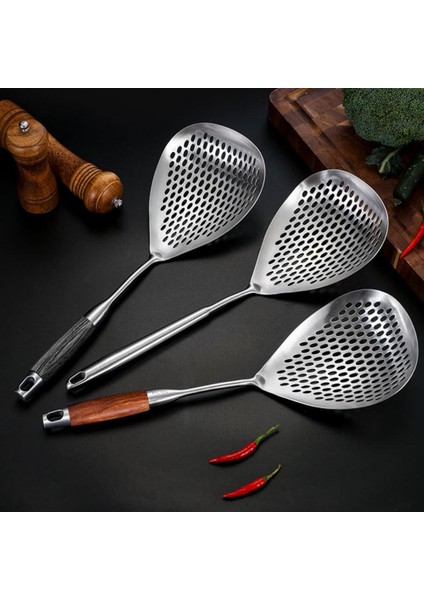 Oluklu Kaşık Paslanmaz Çelik Kepçe Oluklu Kaşık Paslanmaz Çelik Oluklu Kaşık Seti Kızartma, Servis, Makarna Pişirme Için (Yurt Dışından) fiyatları