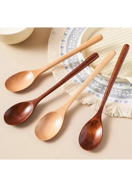 2 Adet Ahşap Kaşık Mutfak Pişirme Aletleri Araçları Çorba Çay Kaşığı Sofra Takımı Catering Pişirme Aracı Kahve Çorba Çay Kaşığı Bal Kaşığı (Yurt Dışından)