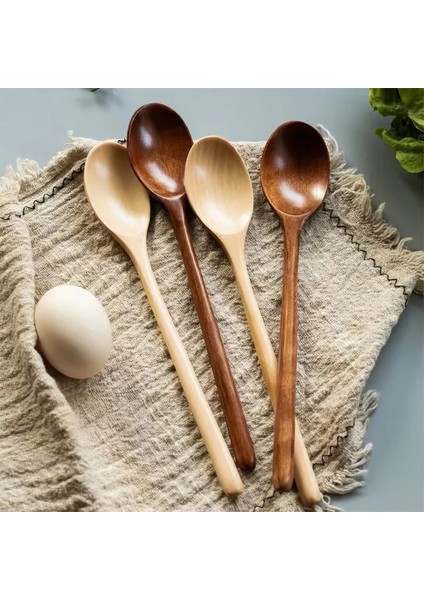 2 Adet Ahşap Kaşık Mutfak Pişirme Aletleri Araçları Çorba Çay Kaşığı Sofra Takımı Catering Pişirme Aracı Kahve Çorba Çay Kaşığı Bal Kaşığı (Yurt Dışından)