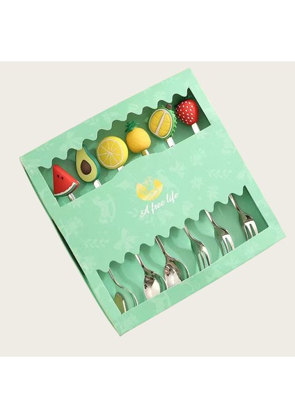 2/4/6 Adet Noel Çatal ve Kaşık Seti Paslanmaz Çelik Yaratıcı Sofra Takımı Kahve Çay Tatlı Çatal ve Kaşık Hediye Seti (Yurt Dışından)