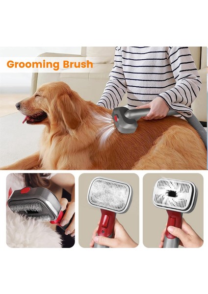 Dyson V7 V8 V10 V11 V12 V15 Için Vakumlu Evcil Hayvan Bakım Seti Köpekler ve Kediler Için Düğüm Giderme ve Tüy Dökme Fırçası Aparatı (Yurt Dışından)