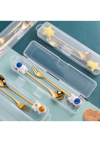 Şık Karikatür Gümüş Eşya Hediye Seti Paslanmaz Çelik Altın Noel Çay Kahve Kaşığı ve Çatal Bıçak Takımı Noel Hediye Kutusu ile (Yurt Dışından) modelleri