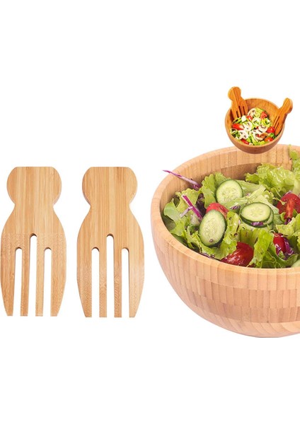 Bambu Salata Karıştırma Aracı Mutfak Çorbası Için Salata Çatalı Boyanmamış Ahşap Salata Kaşığı Karıştırma Çatalı Ahşap Gereçler Sofra Takımı (Yurt Dışından) fiyatları