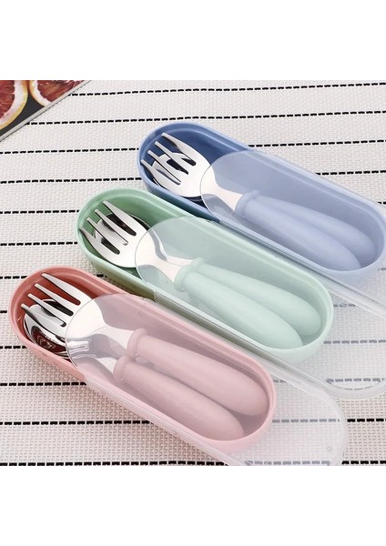 3 Adet Paslanmaz Çelik Çatal Bıçak Takımı Sofra Takımı Kutusu Taşınabilir Kaşık Çatal Bebek Çocuk Çocuk Yemek Takımı Seyahat Açık Hava Yeniden Kullanılabilir Mutfak (Yurt Dışından) fiyatları