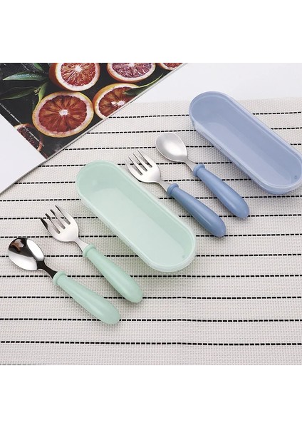 3 Adet Paslanmaz Çelik Çatal Bıçak Takımı Sofra Takımı Kutusu Taşınabilir Kaşık Çatal Bebek Çocuk Çocuk Yemek Takımı Seyahat Açık Hava Yeniden Kullanılabilir Mutfak (Yurt Dışından) modelleri