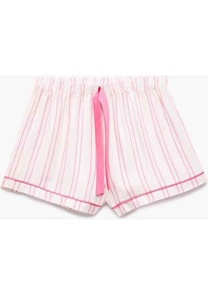 Rahat Kalıp Viskon Kumaş Şort Pijama Altı