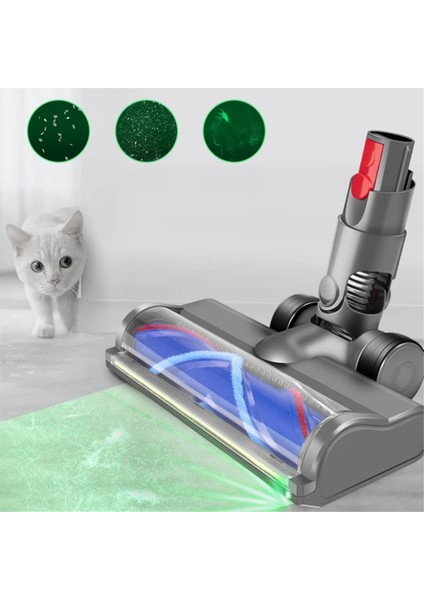 Dyson V12 Detect Slim Elektrikli Süpürge Için Başlık Yedek Parçaları, Yeşil LED Işıklı V10 Dijital Slim Temizleme Başlığı (Yurt Dışından) fiyatları
