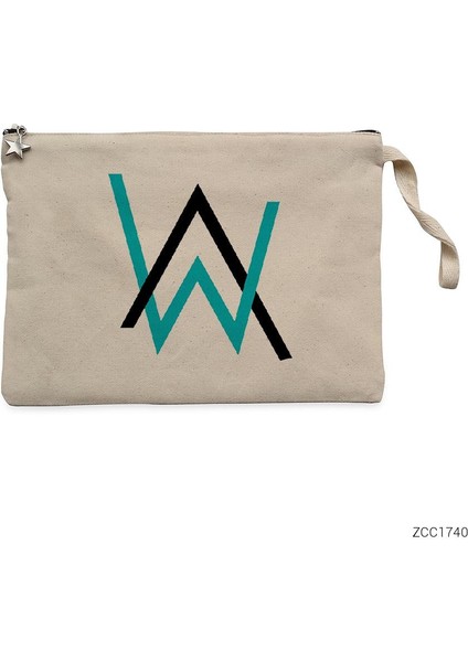 Alan Walker Classic Krem Clutch Astarlı Cüzdan / El Çantası