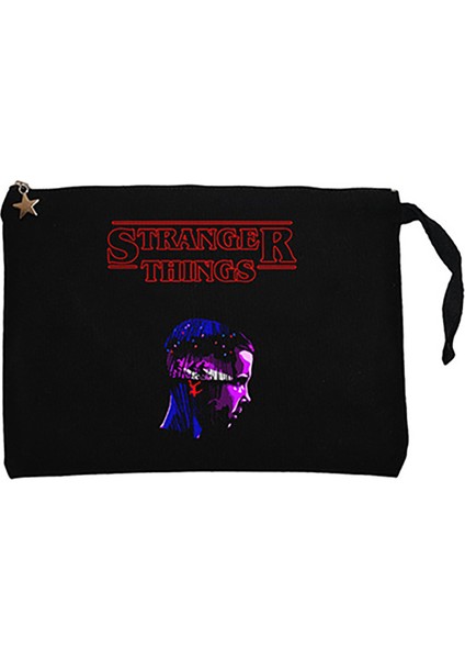 Stranger Things Dream Siyah Clutch Astarlı Cüzdan / El Çantası