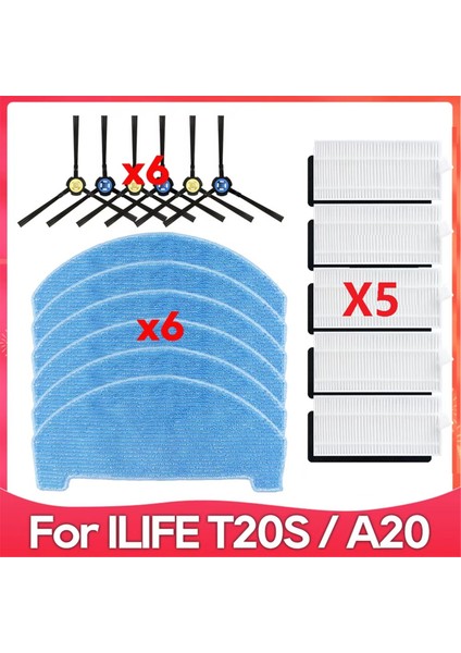 Ilıfe T20S, A20, Polaris Pvcr 3600, G2 0926W, G2 0726W / G2 1226 Filtre Yan Fırça Paspas Bezi Parçaları ile Uyumludur (Yurt Dışından)