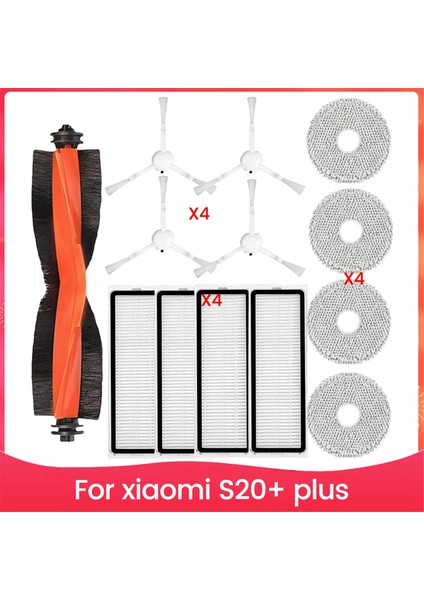 Xiaomi S20+ Plus Elektrikli Süpürge Ana Yan Fırça Hepa Filtre Paspas Pedleri Aksesuarları Kitleri Için Yedek Parçalar (Yurt Dışından)