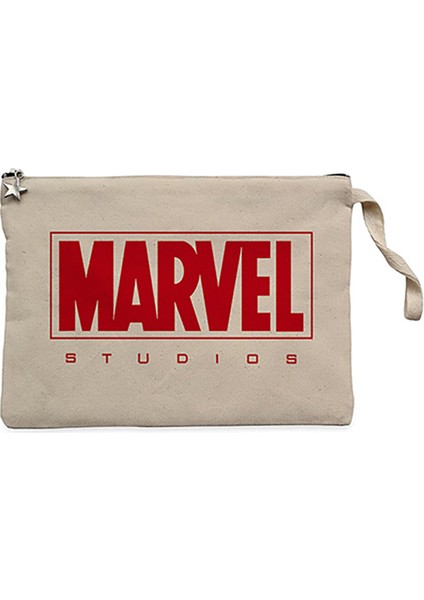 Studios Logo Krem Clutch Astarlı Cüzdan / El Çantası